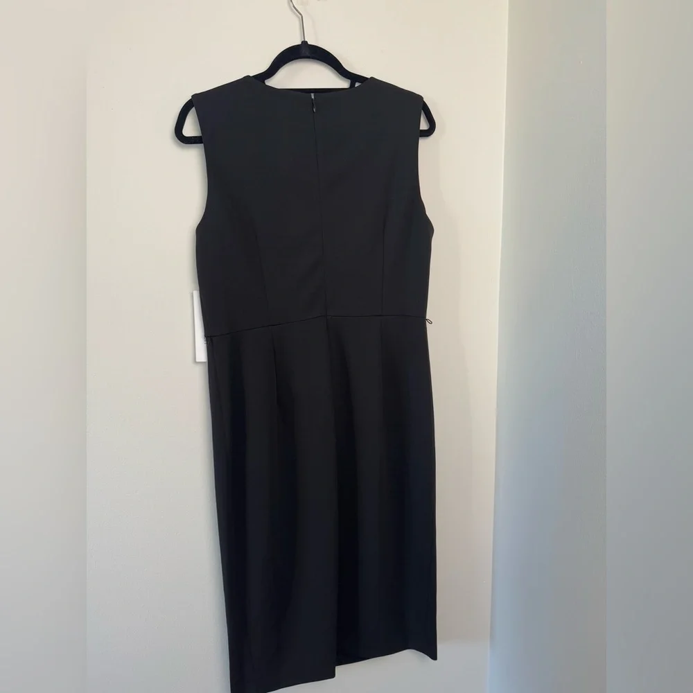 Calvin Klein Black Golden Faux Button Accent Sheath Dress, size 12 (new) - Picture 5 of 6
